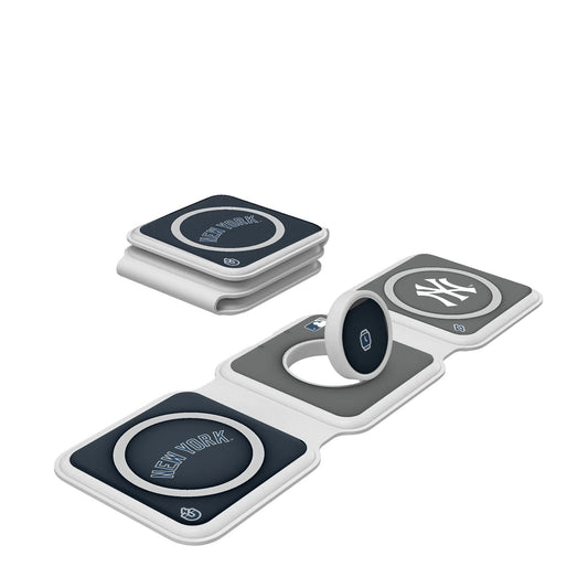 New York Yankees Color Block Foldable 3 in 1 Charger