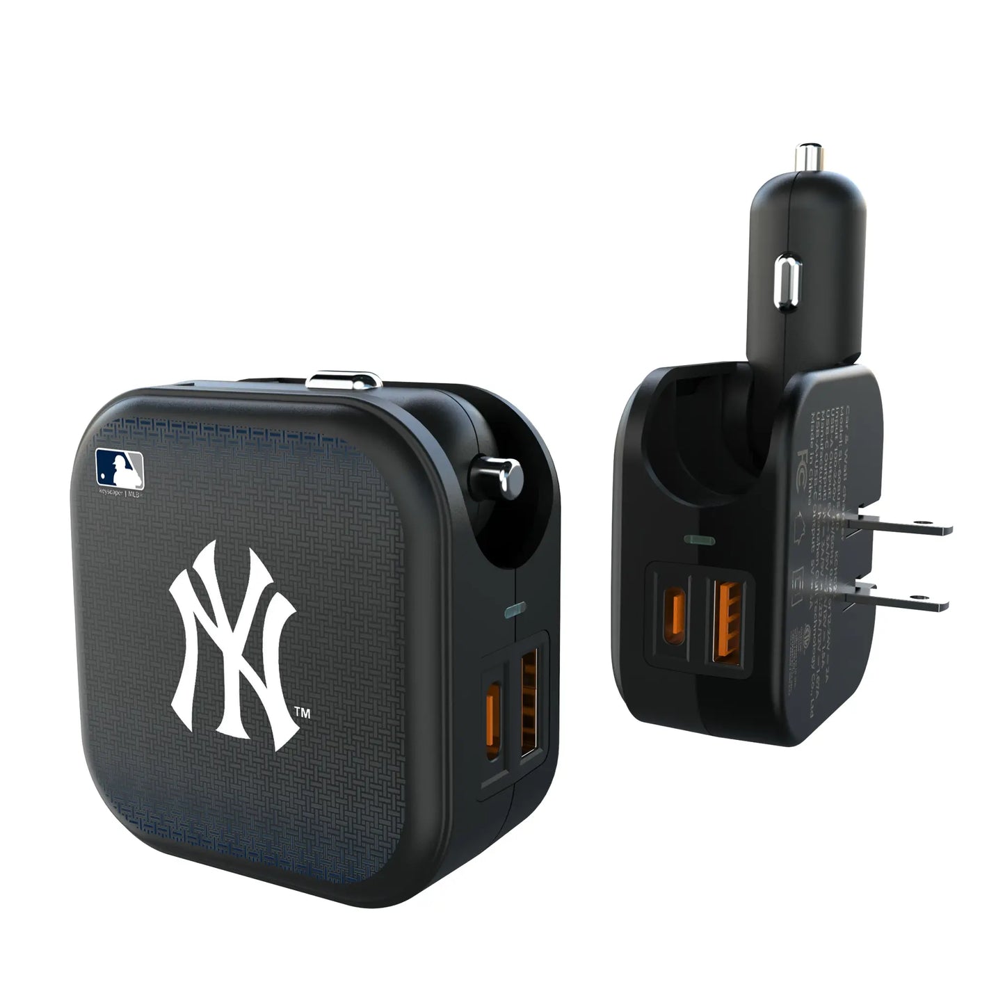 New York Yankees Linen 2 in 1 USB A/C Charger