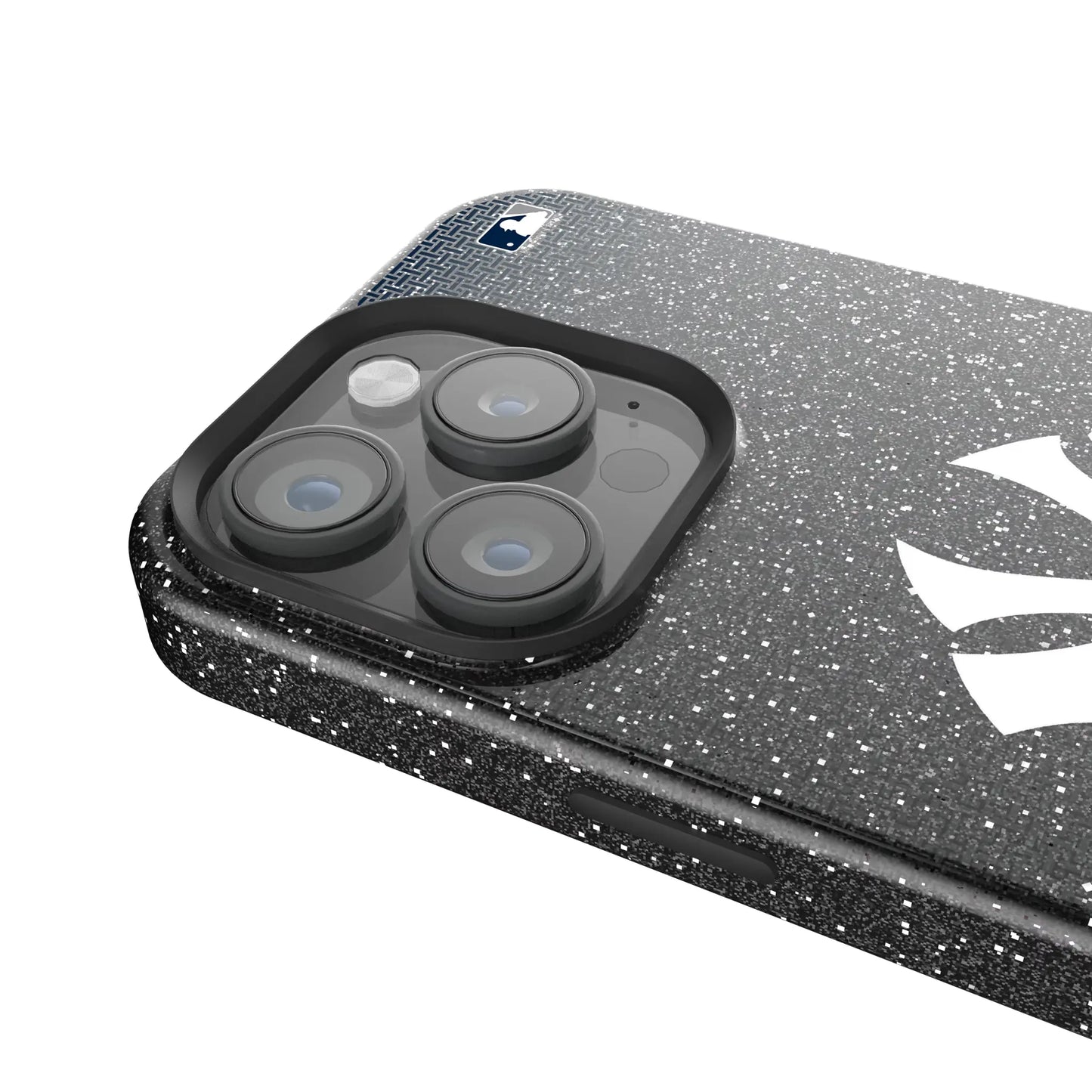 New York Yankees Linen Black Bling Phone Case for Apple iPhone