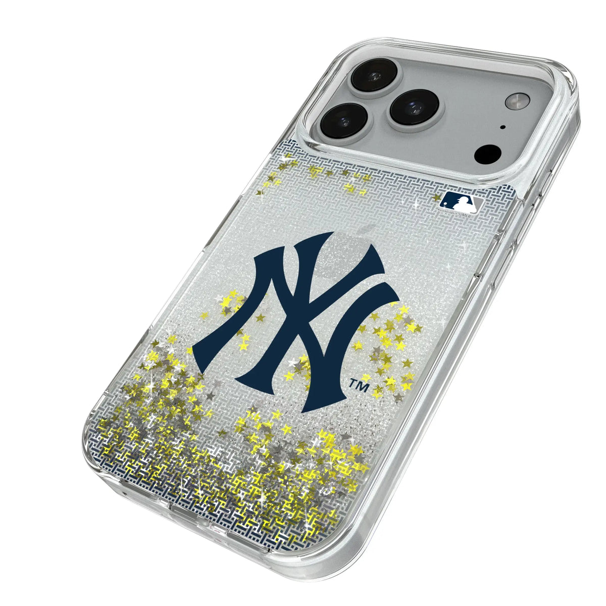 New York Yankees Linen Glitter Phone Case for Apple iPhone