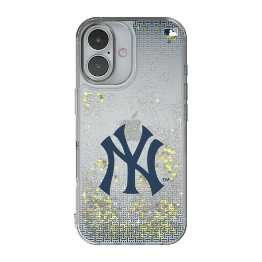 New York Yankees Linen Glitter Phone Case for Apple iPhone