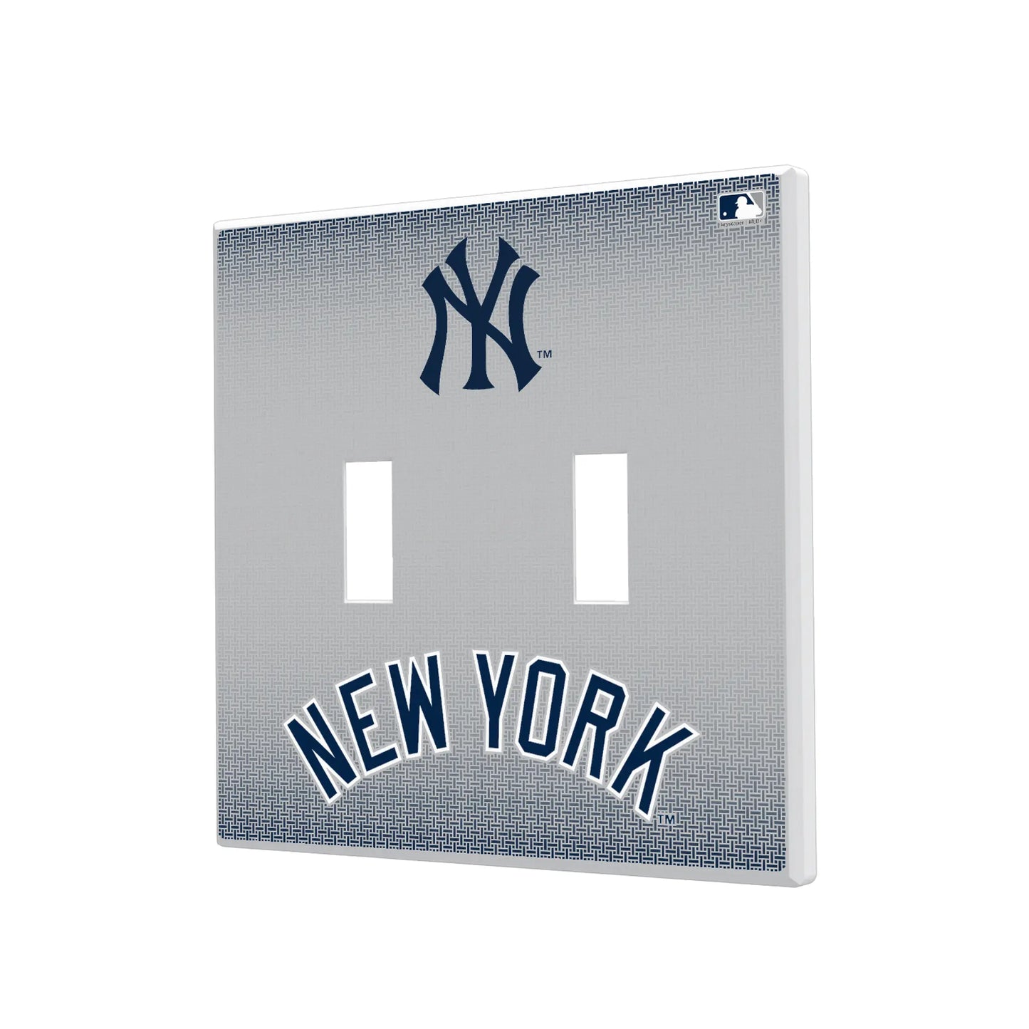 New York Yankees Linen Hidden-Screw Light Switch Plate