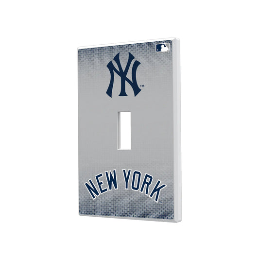 New York Yankees Linen Hidden-Screw Light Switch Plate