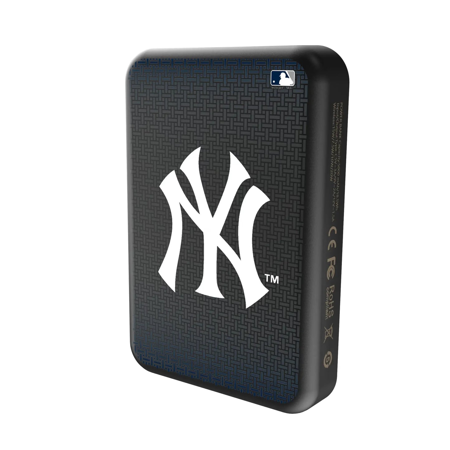 New York Yankees Linen Wireless Mag Power Bank