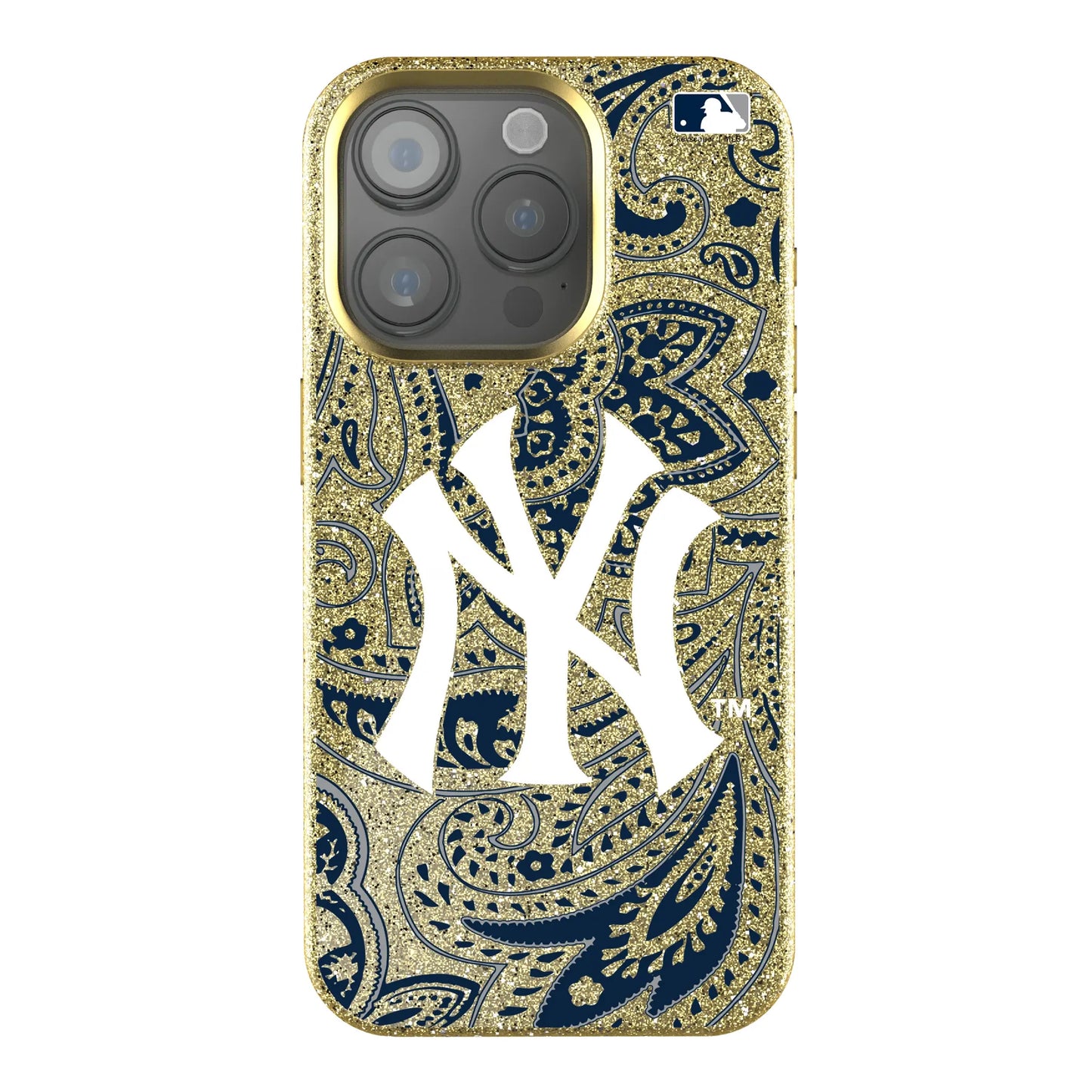New York Yankees Paisley Bling Phone Case for Apple iPhone