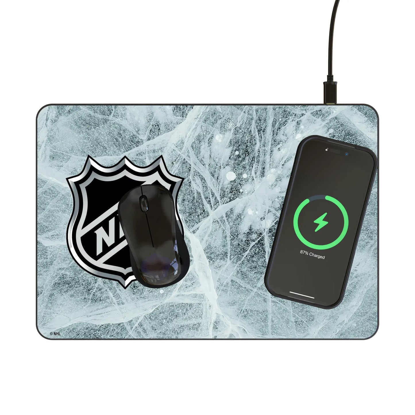 NHL BaseOne 15-Watt Wireless Charger and Mouse Pad