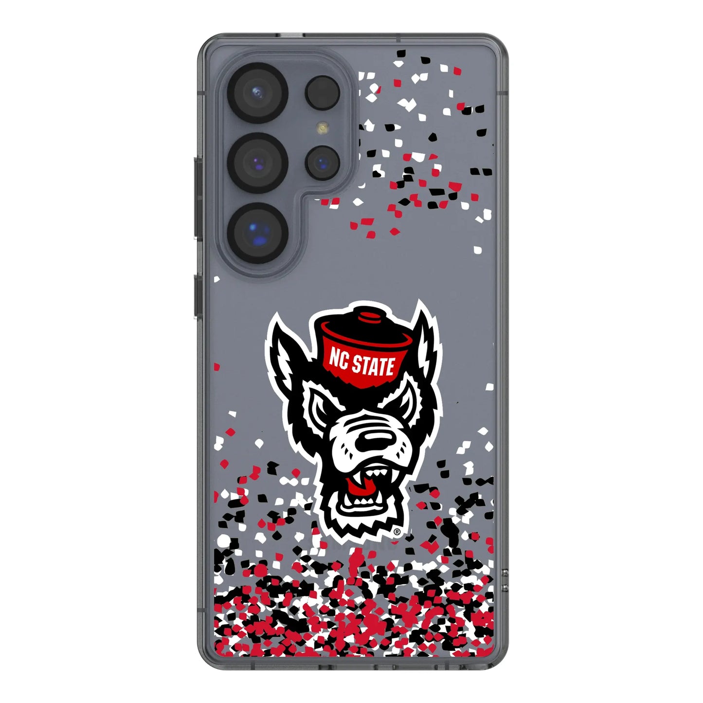 North Carolina State University Wolfpack Confetti Clear Phone Case for Samsung Galaxy