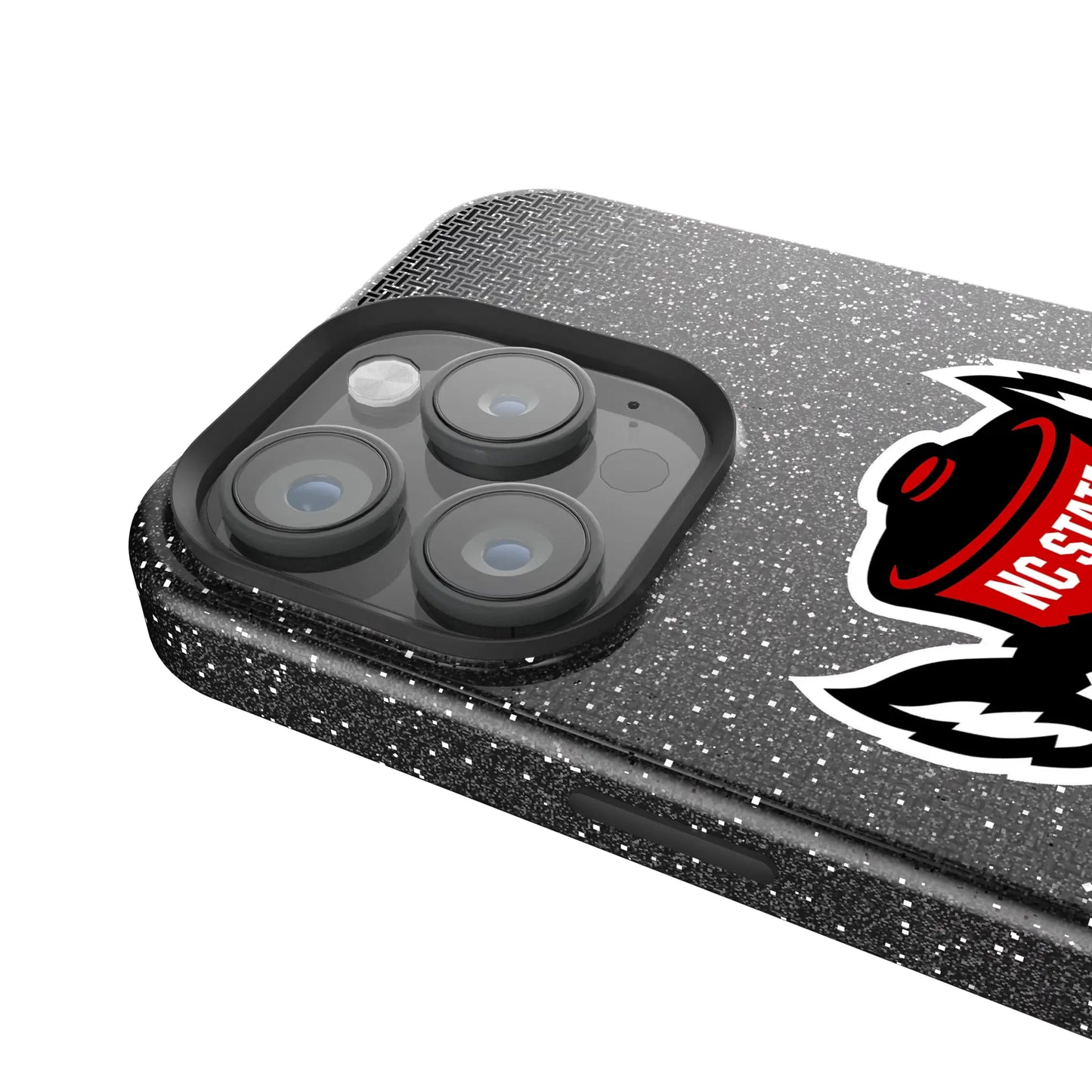 North Carolina State University Wolfpack Linen Black Bling Phone Case for Apple iPhone