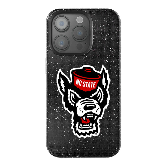 North Carolina State University Wolfpack Linen Black Bling Phone Case for Apple iPhone