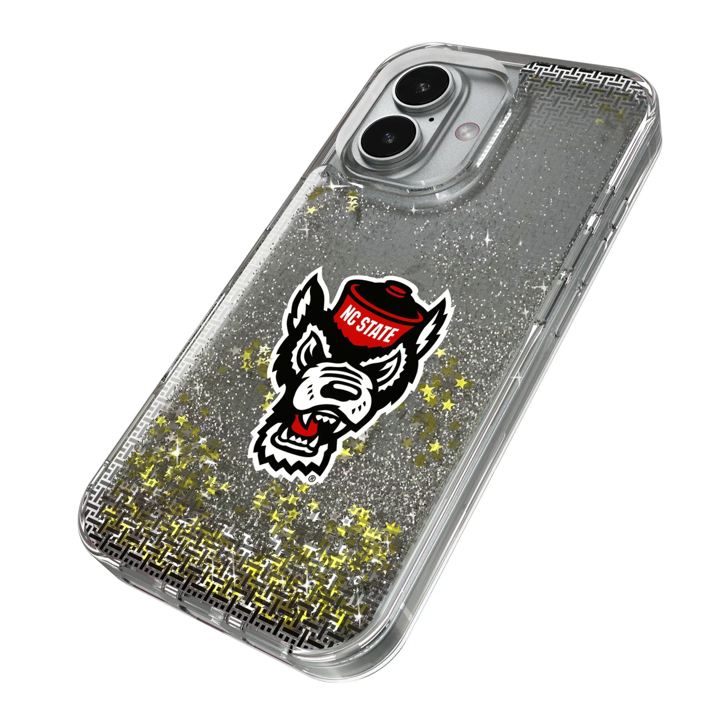 North Carolina State University Wolfpack Linen Glitter Phone Case for Apple iPhone
