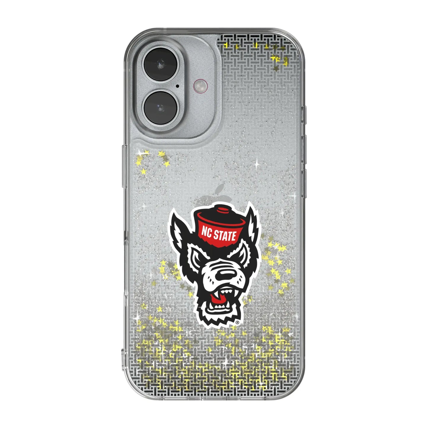 North Carolina State University Wolfpack Linen Glitter Phone Case for Apple iPhone