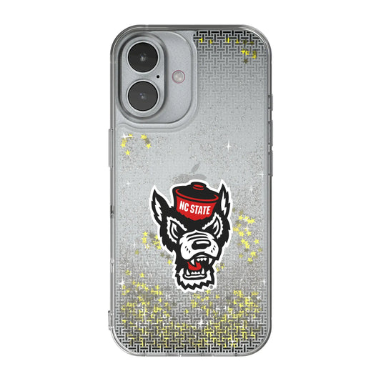 North Carolina State University Wolfpack Linen Glitter Phone Case for Apple iPhone