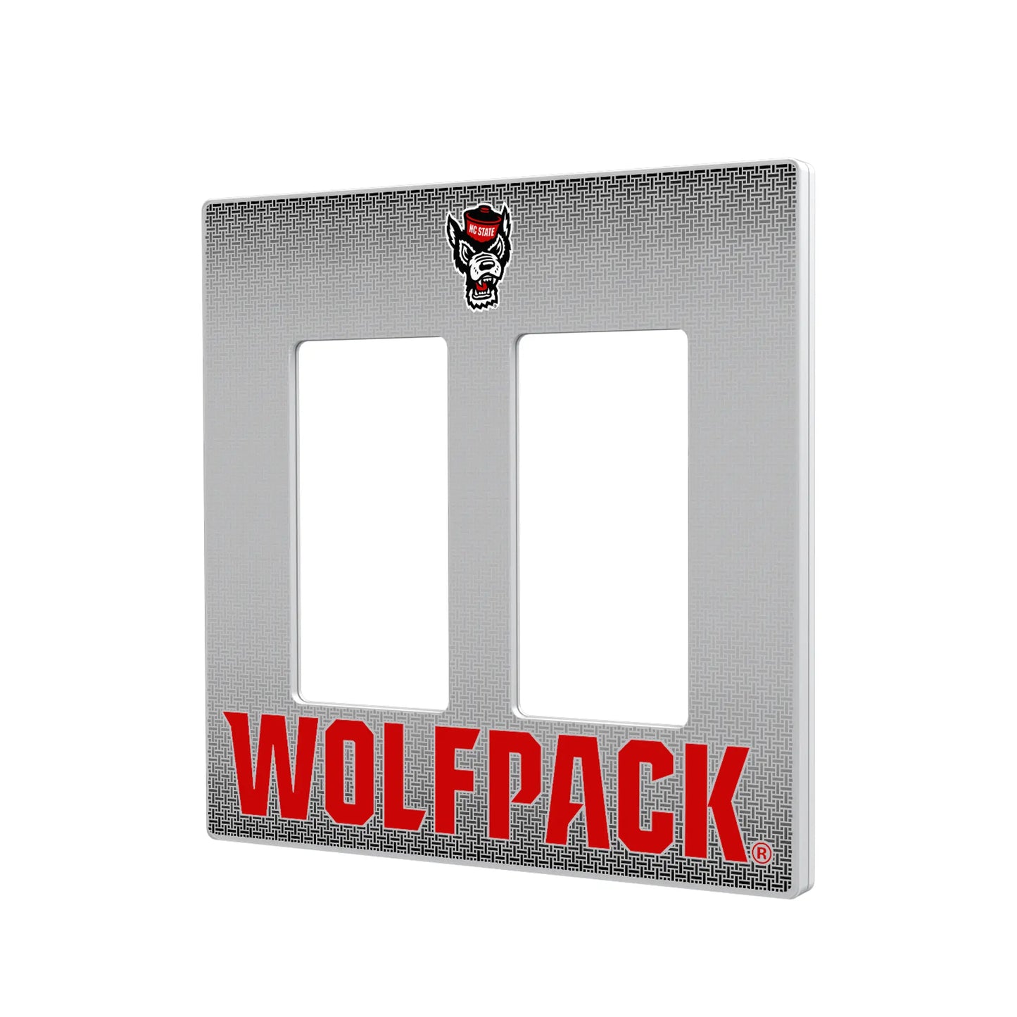 North Carolina State University Wolfpack Linen Hidden-Screw Light Switch Plate