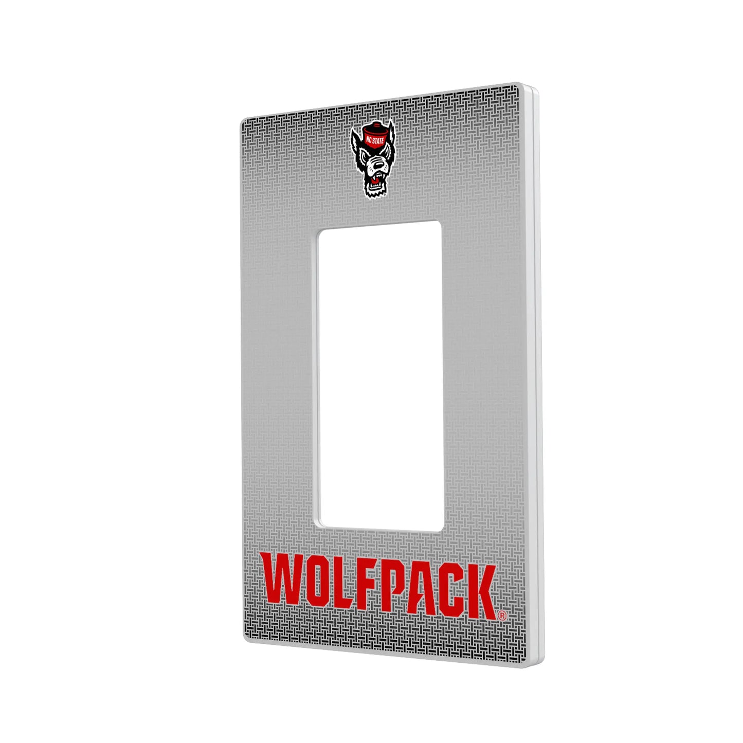 North Carolina State University Wolfpack Linen Hidden-Screw Light Switch Plate