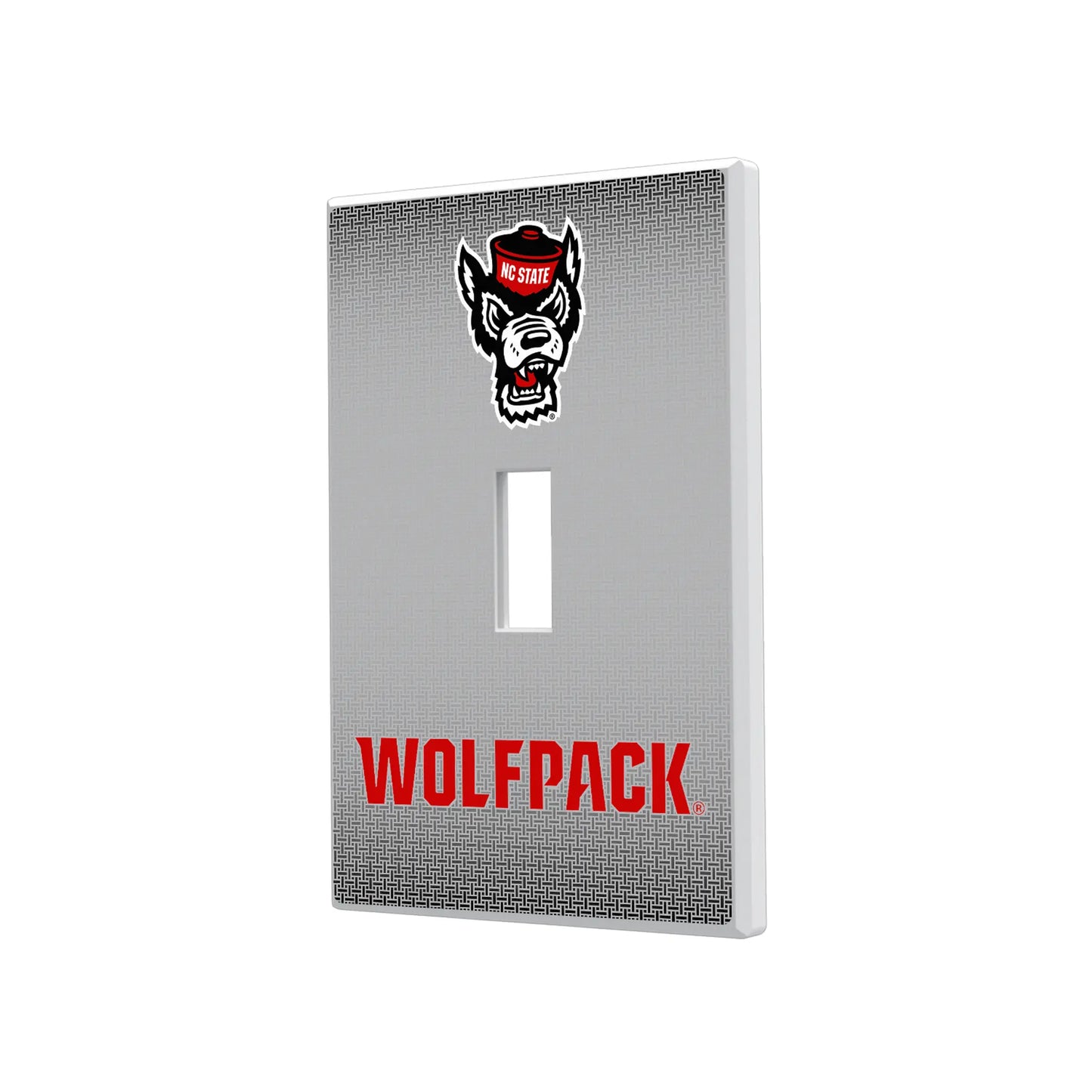 North Carolina State University Wolfpack Linen Hidden-Screw Light Switch Plate