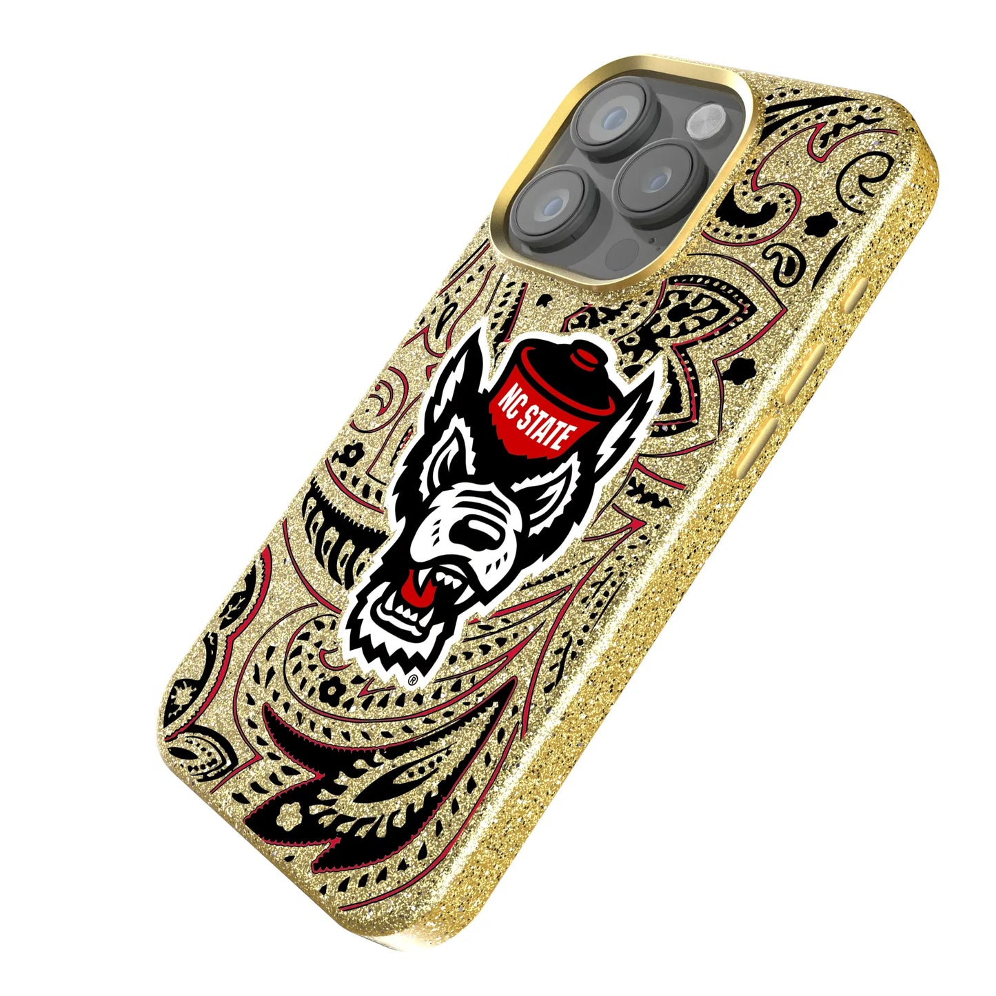 North Carolina State University Wolfpack Paisley Bling Phone Case for Apple iPhone