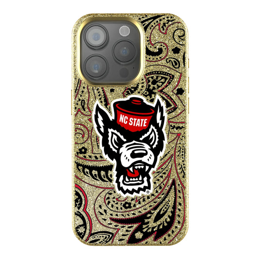 North Carolina State University Wolfpack Paisley Bling Phone Case for Apple iPhone