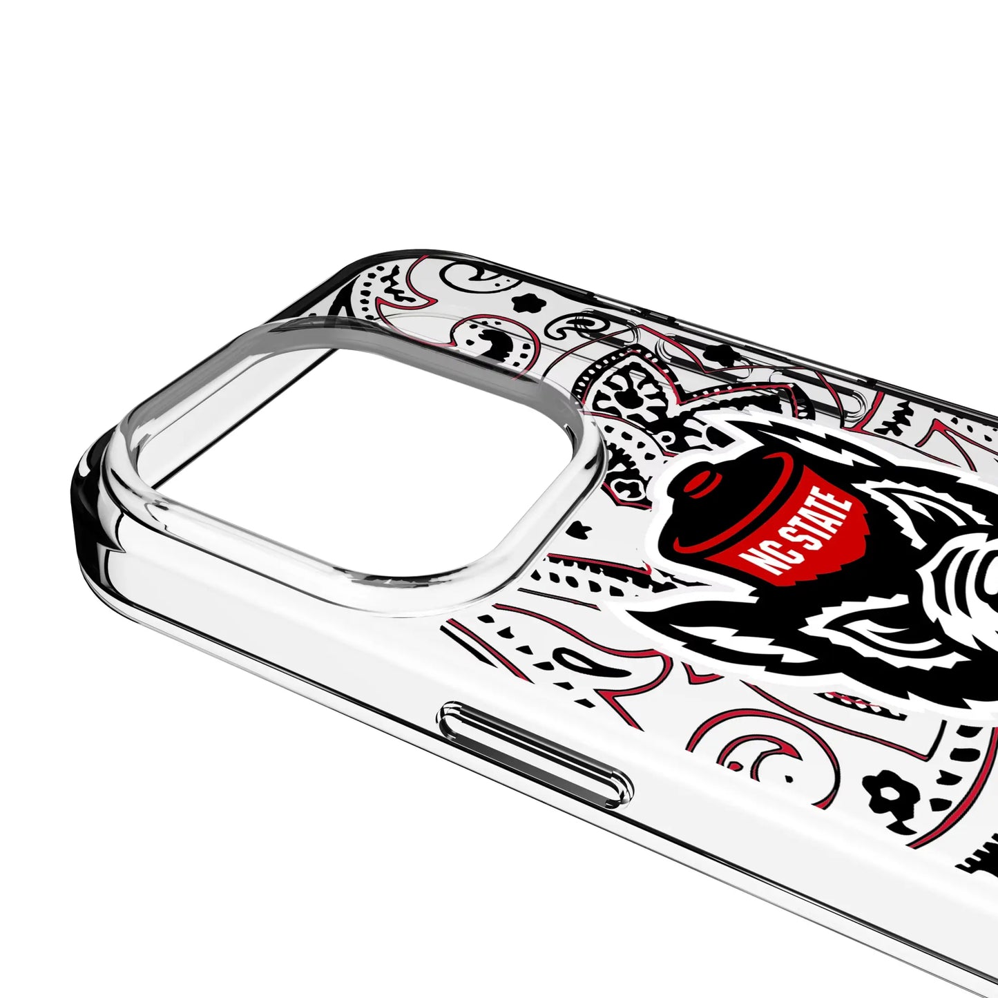 North Carolina State University Wolfpack Paisley Clear Phone Case for Apple iPhone
