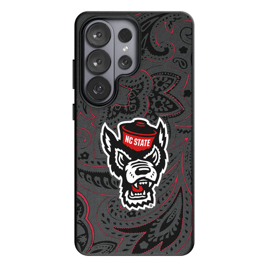 North Carolina State University Wolfpack Paisley MagSafe Compatible Phone Case for Samsung Galaxy