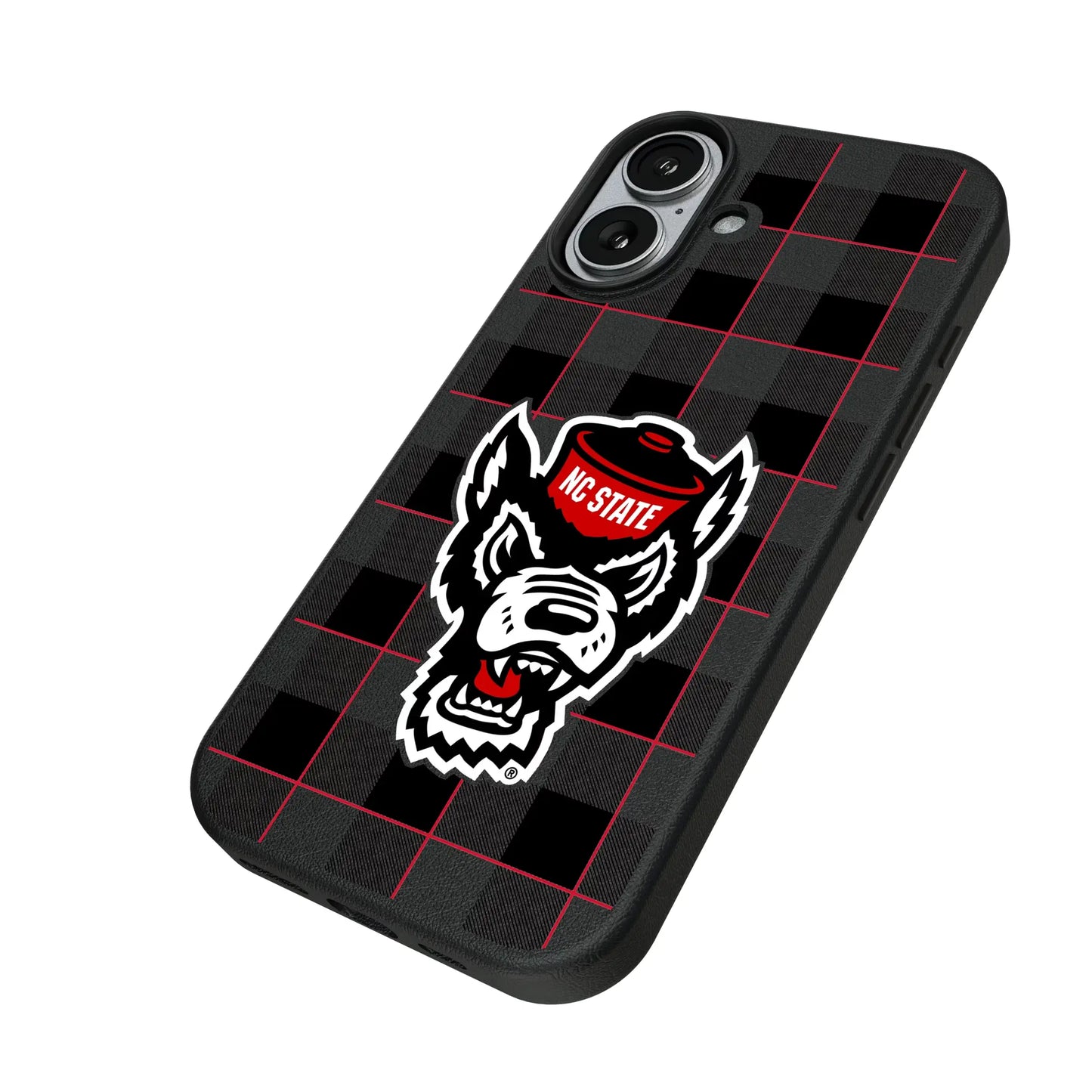 North Carolina State University Wolfpack Plaid MagSafe Compatible Phone Case for Apple iPhone