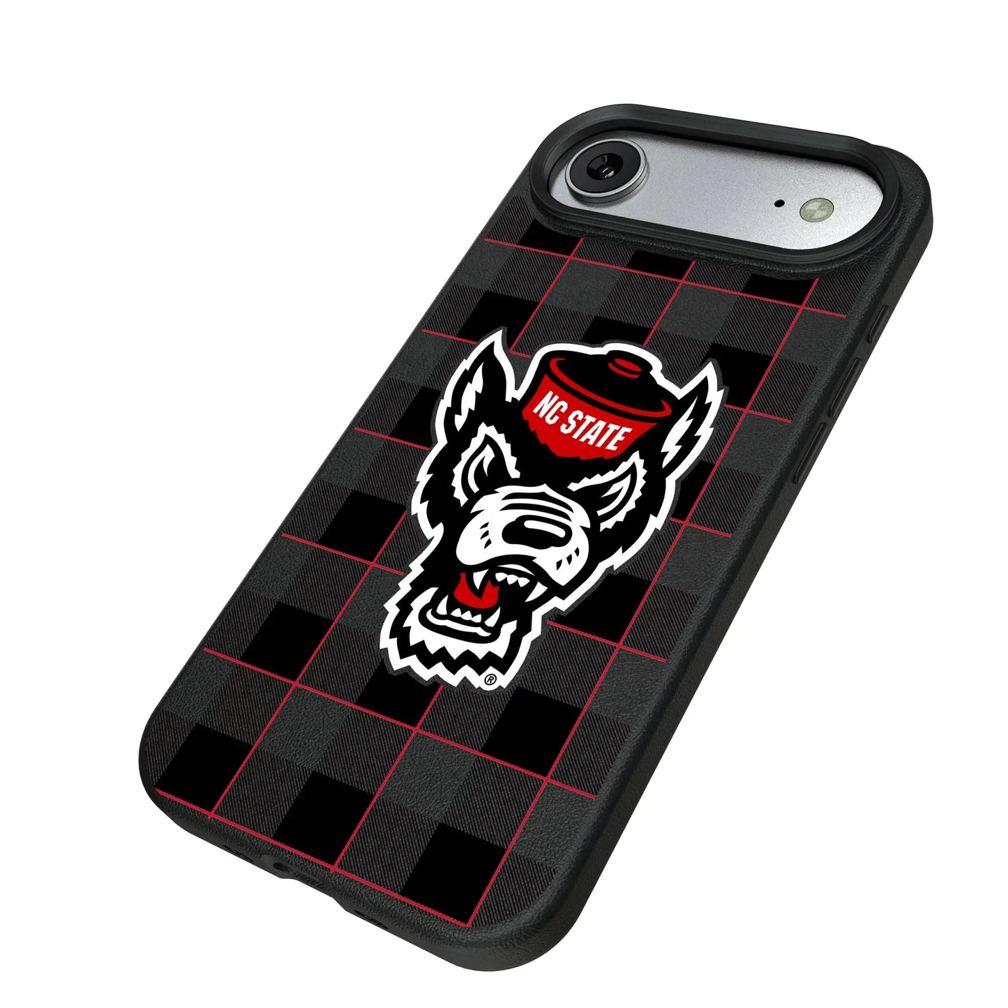 North Carolina State University Wolfpack Plaid MagSafe Compatible Phone Case for Apple iPhone