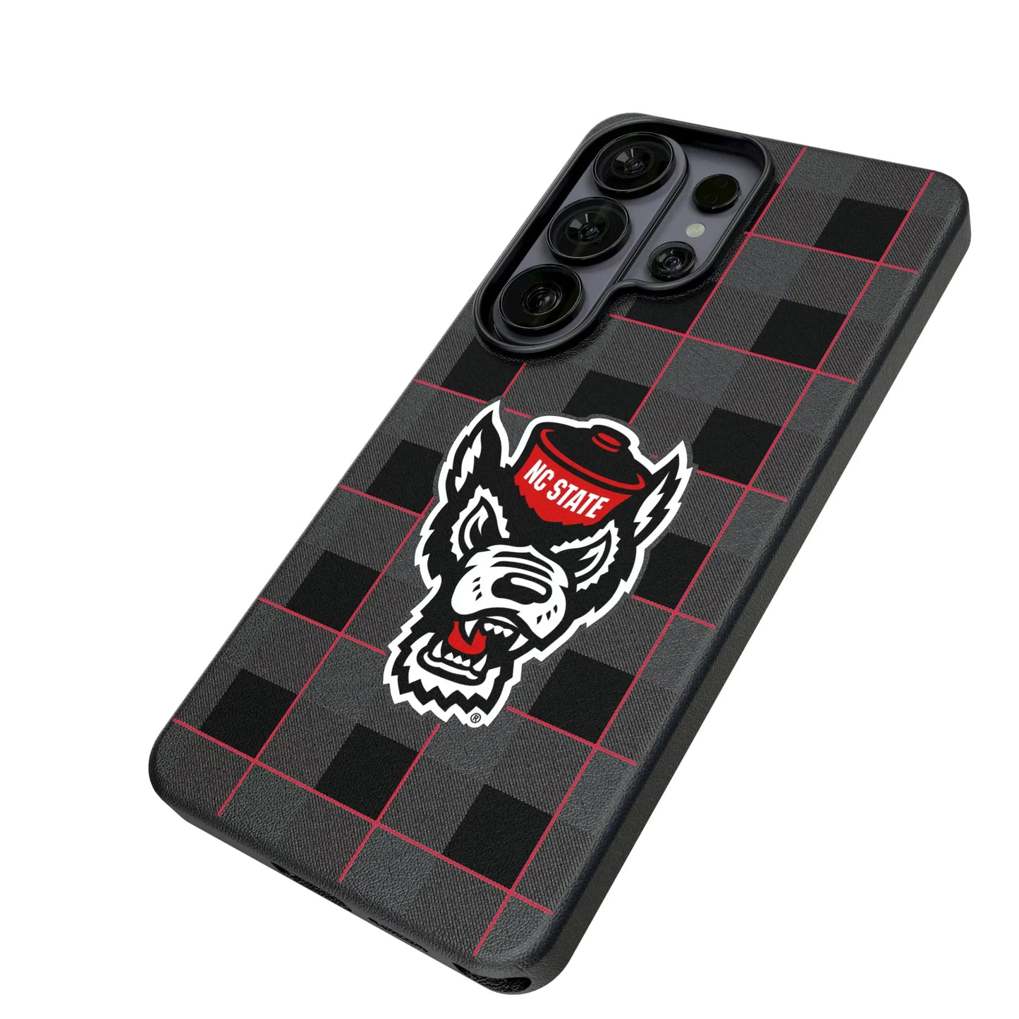 North Carolina State University Wolfpack Plaid MagSafe Compatible Phone Case for Samsung Galaxy
