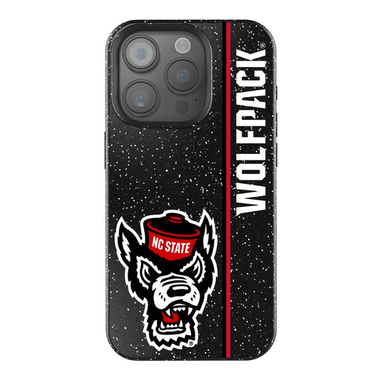 North Carolina State University Wolfpack Sidebar Black Bling Phone Case for Apple iPhone