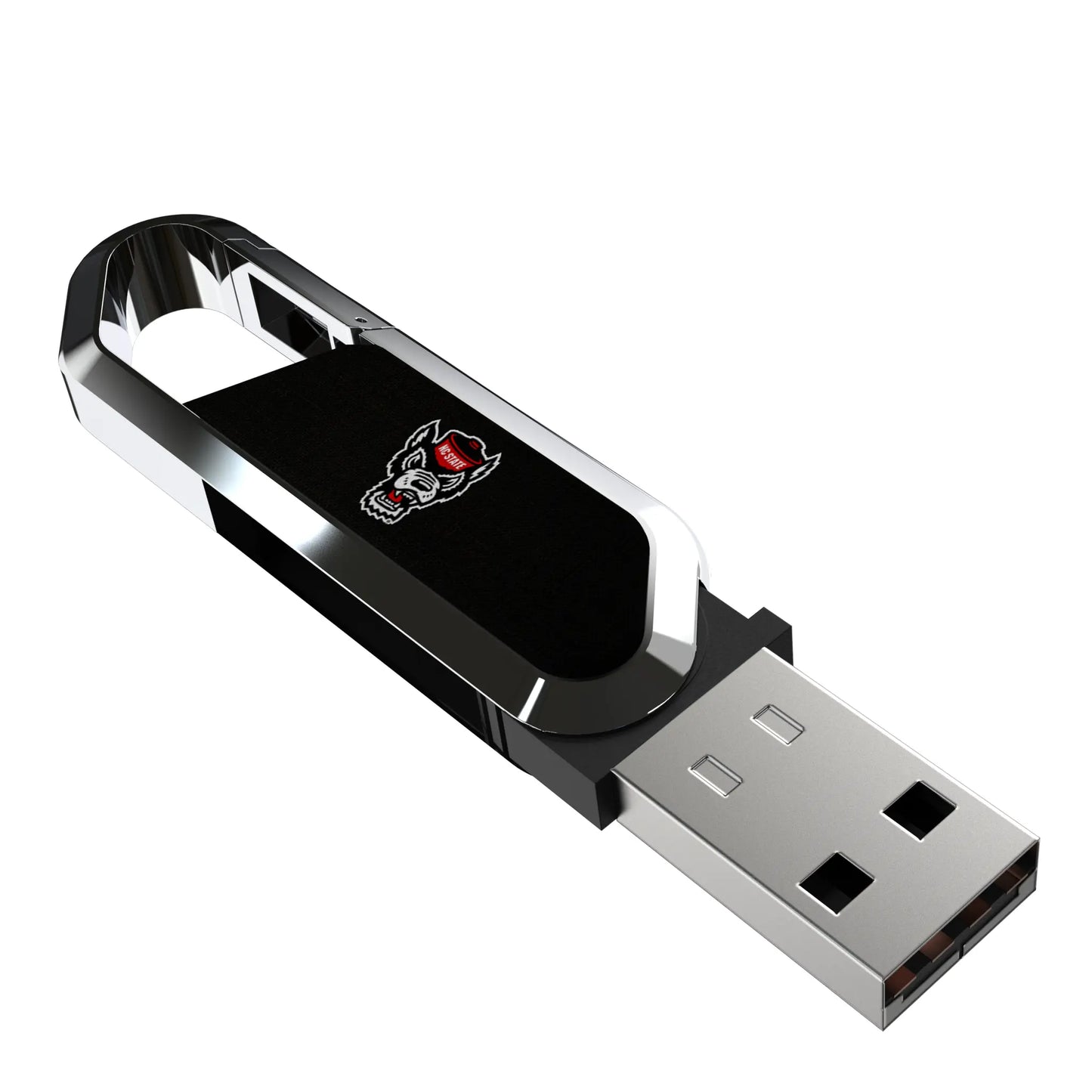 North Carolina State University Wolfpack Solid USB 64GB Clip Style Flash Drive