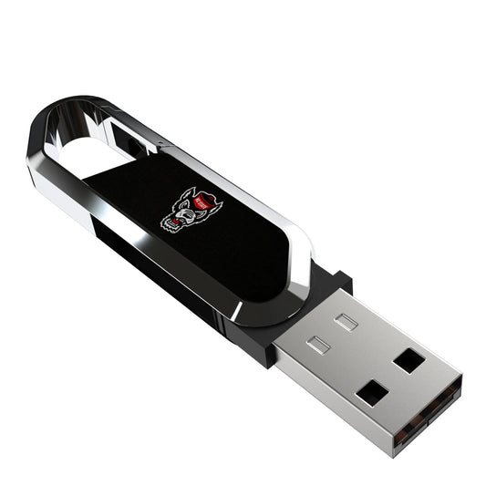 North Carolina State University Wolfpack Solid USB 64GB Clip Style Flash Drive