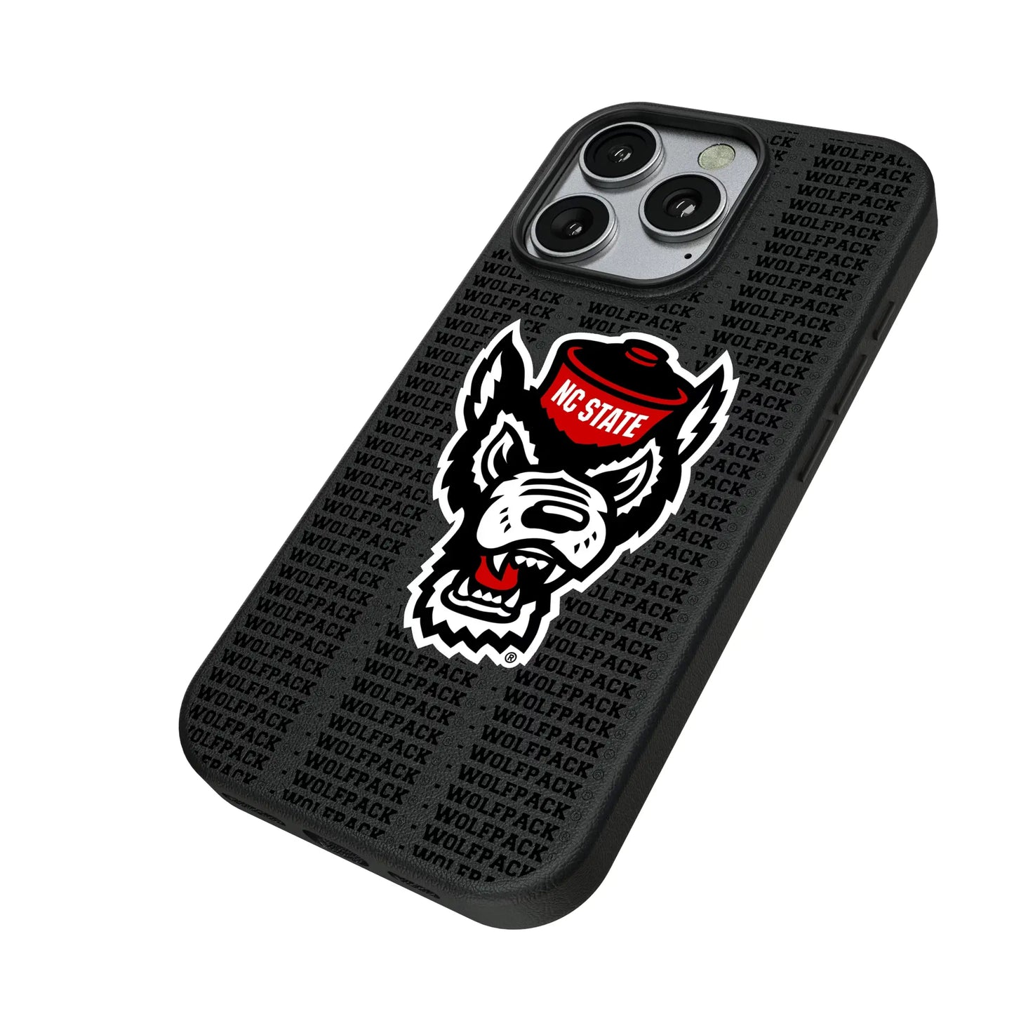 North Carolina State University Wolfpack Text Backdrop MagSafe Compatible Phone Case for Apple iPhone