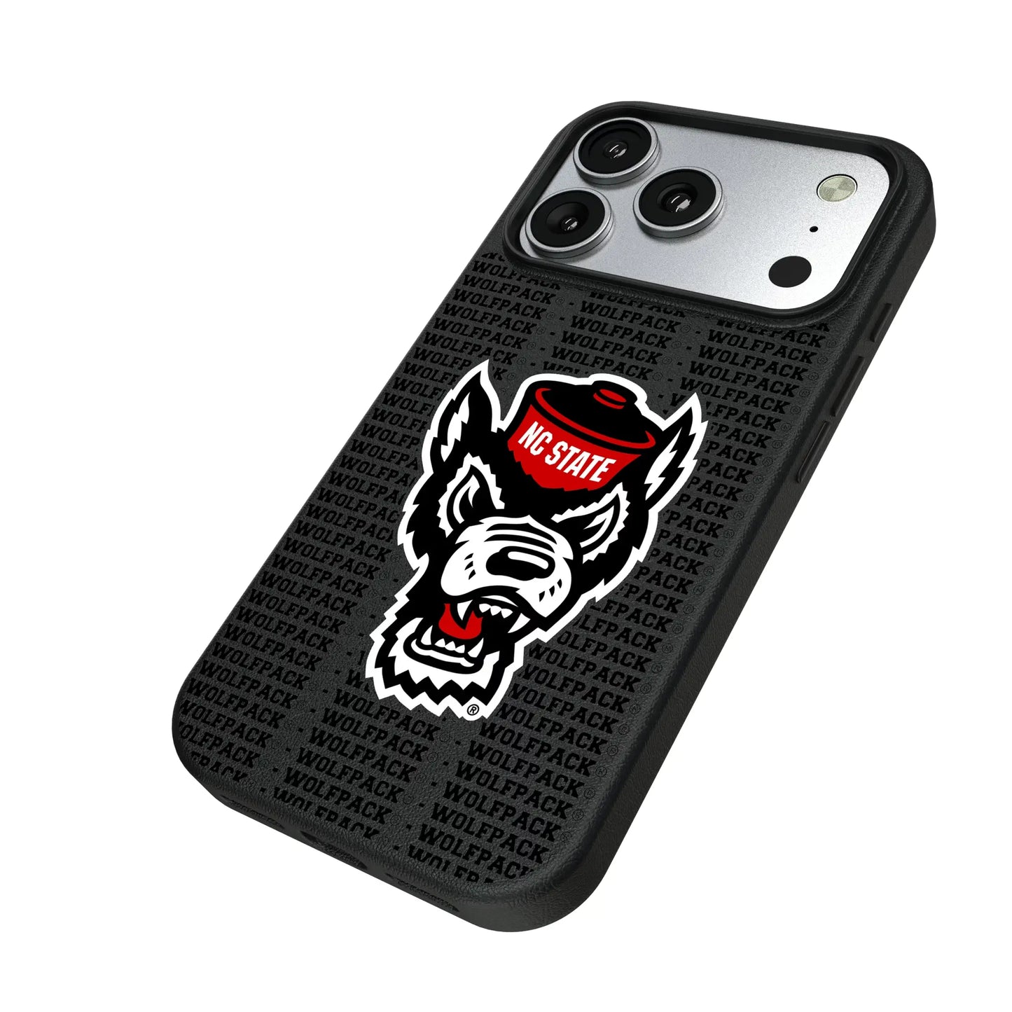 North Carolina State University Wolfpack Text Backdrop MagSafe Compatible Phone Case for Apple iPhone
