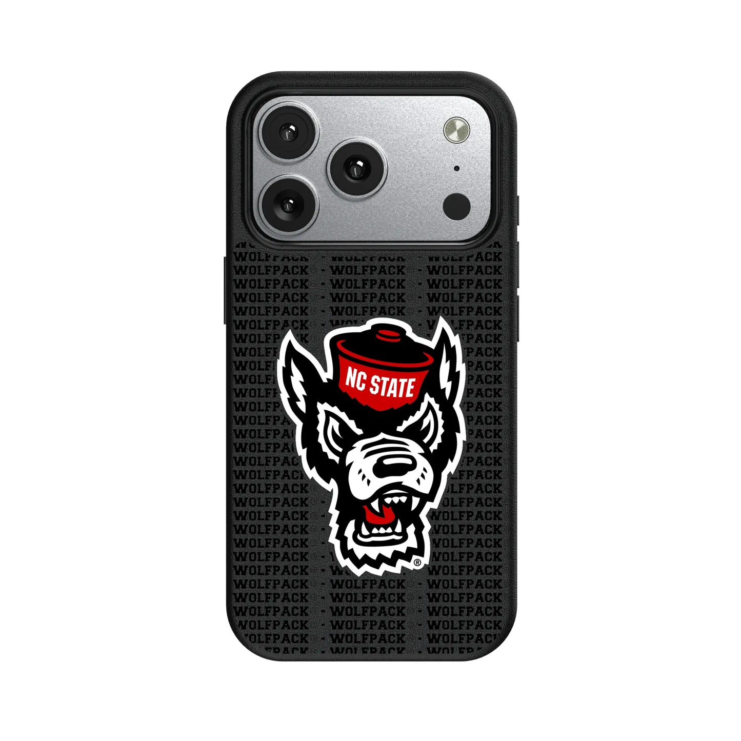 North Carolina State University Wolfpack Text Backdrop MagSafe Compatible Phone Case for Apple iPhone