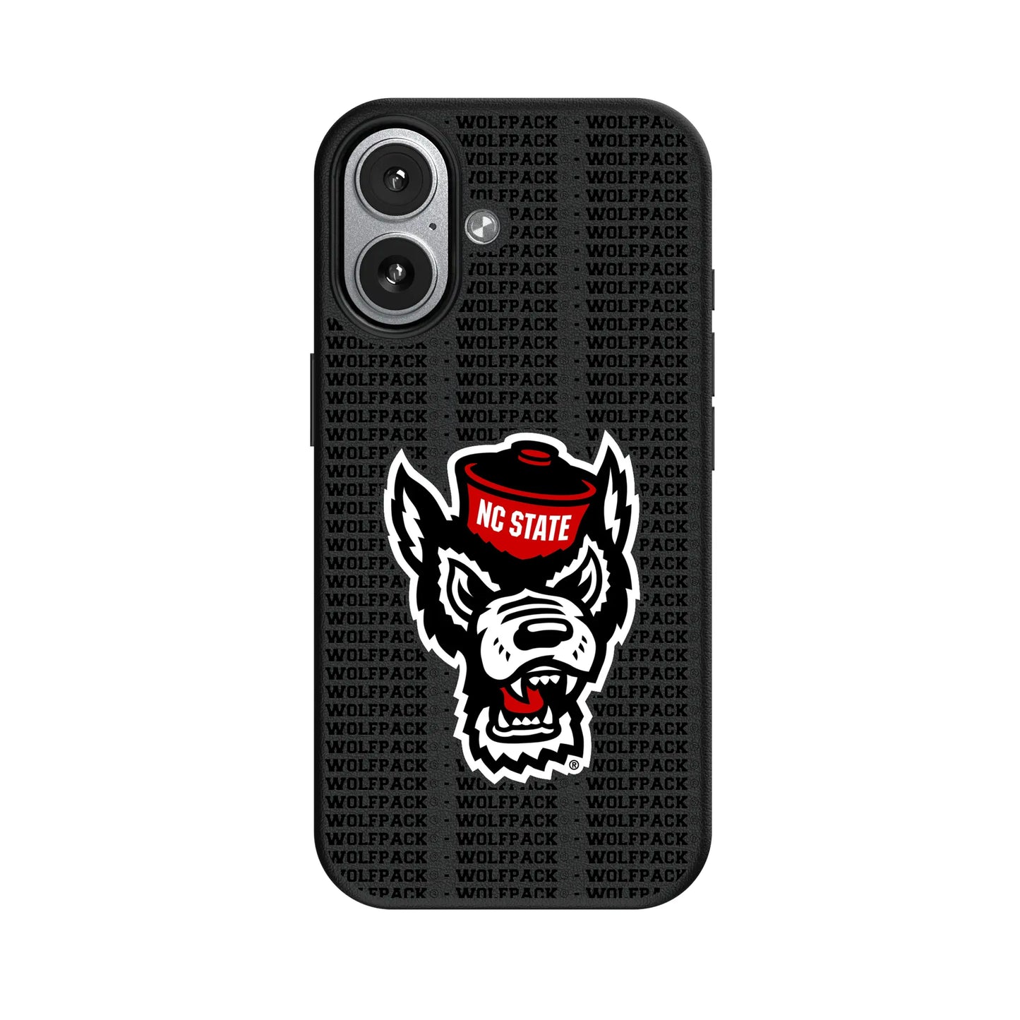 North Carolina State University Wolfpack Text Backdrop MagSafe Compatible Phone Case for Apple iPhone