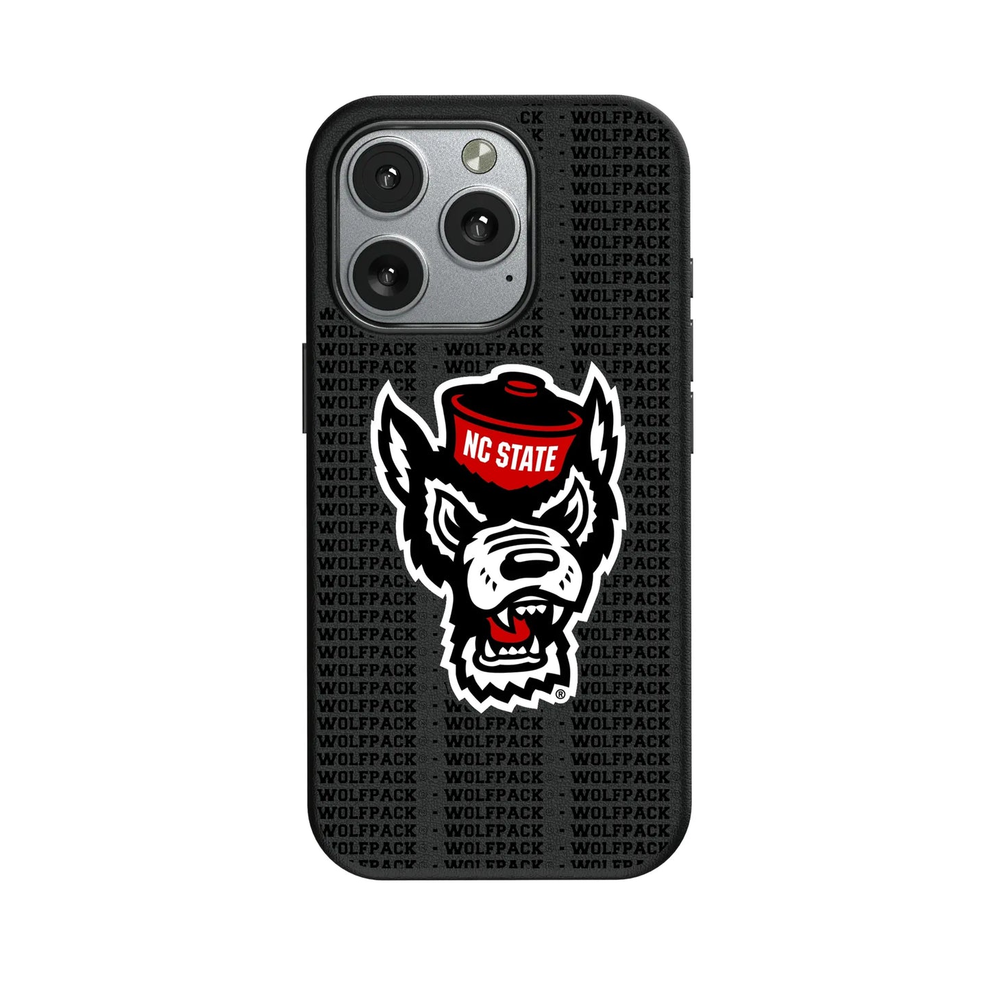 North Carolina State University Wolfpack Text Backdrop MagSafe Compatible Phone Case for Apple iPhone