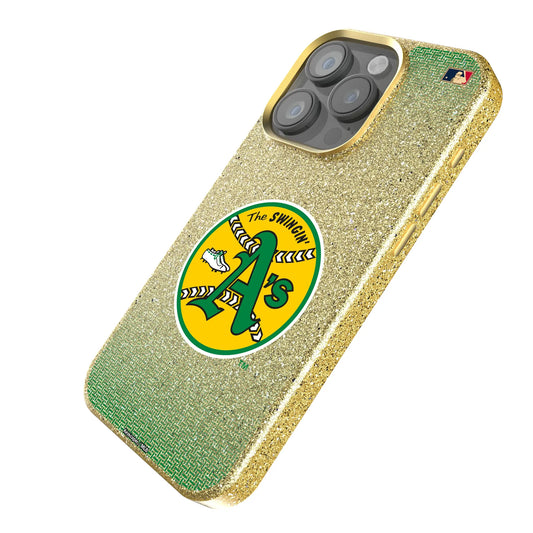 Oakland As 1971-1981 - Cooperstown Collection Linen Bling Phone Case for Apple iPhone