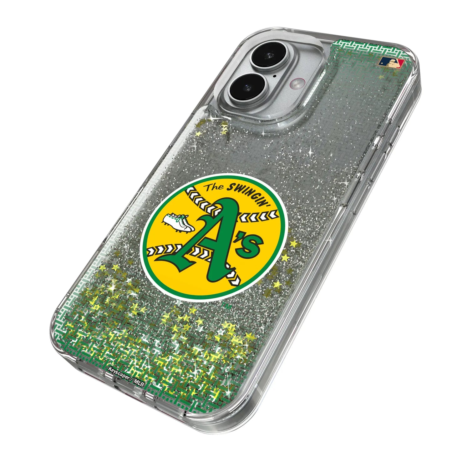 Oakland As 1971-1981 - Cooperstown Collection Linen Glitter Phone Case for Apple iPhone