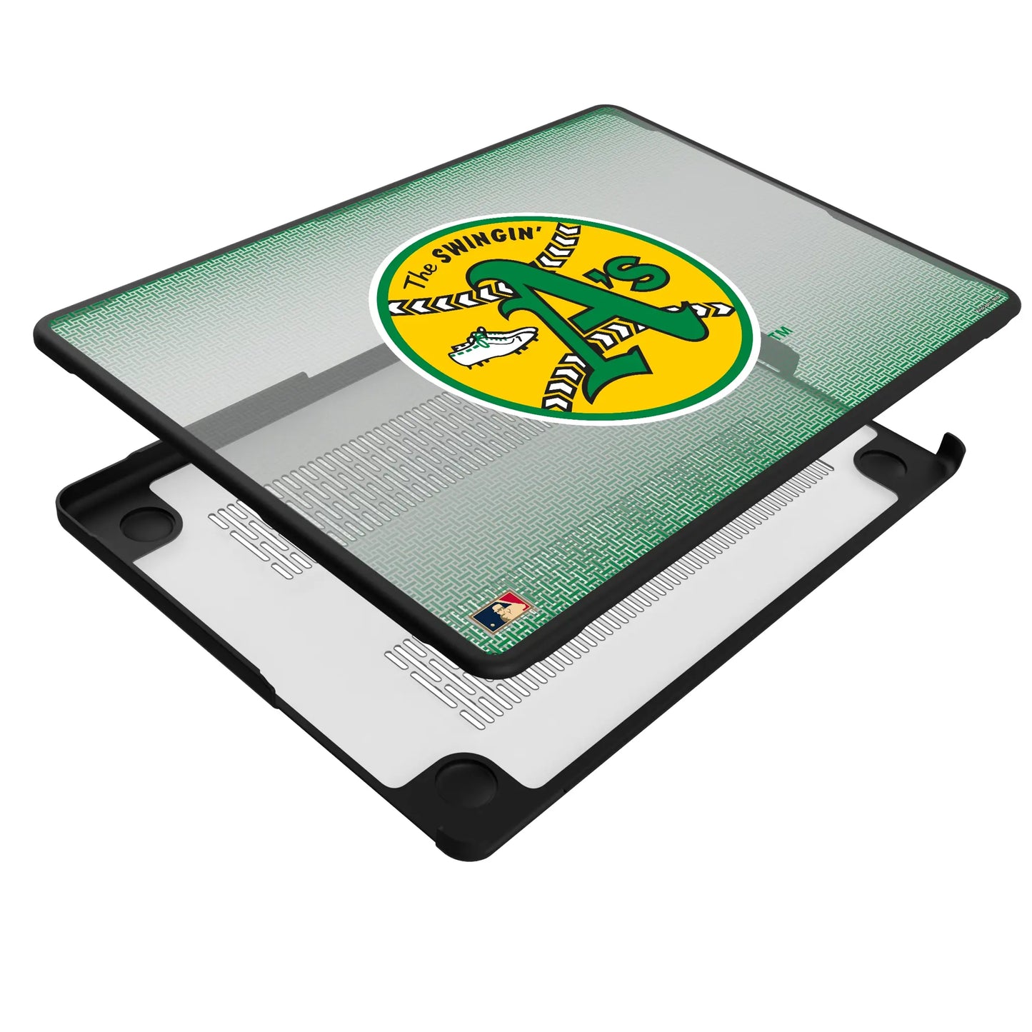 Oakland As 1971-1981 - Cooperstown Collection Linen Laptop Case for Apple MacBook