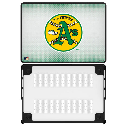 Oakland As 1971-1981 - Cooperstown Collection Linen Laptop Case for Apple MacBook