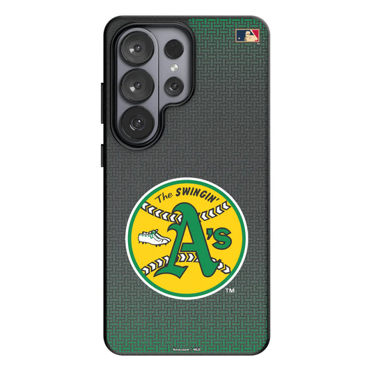 Oakland As 1971-1981 - Cooperstown Collection Linen MagSafe Compatible Phone Case for Samsung Galaxy