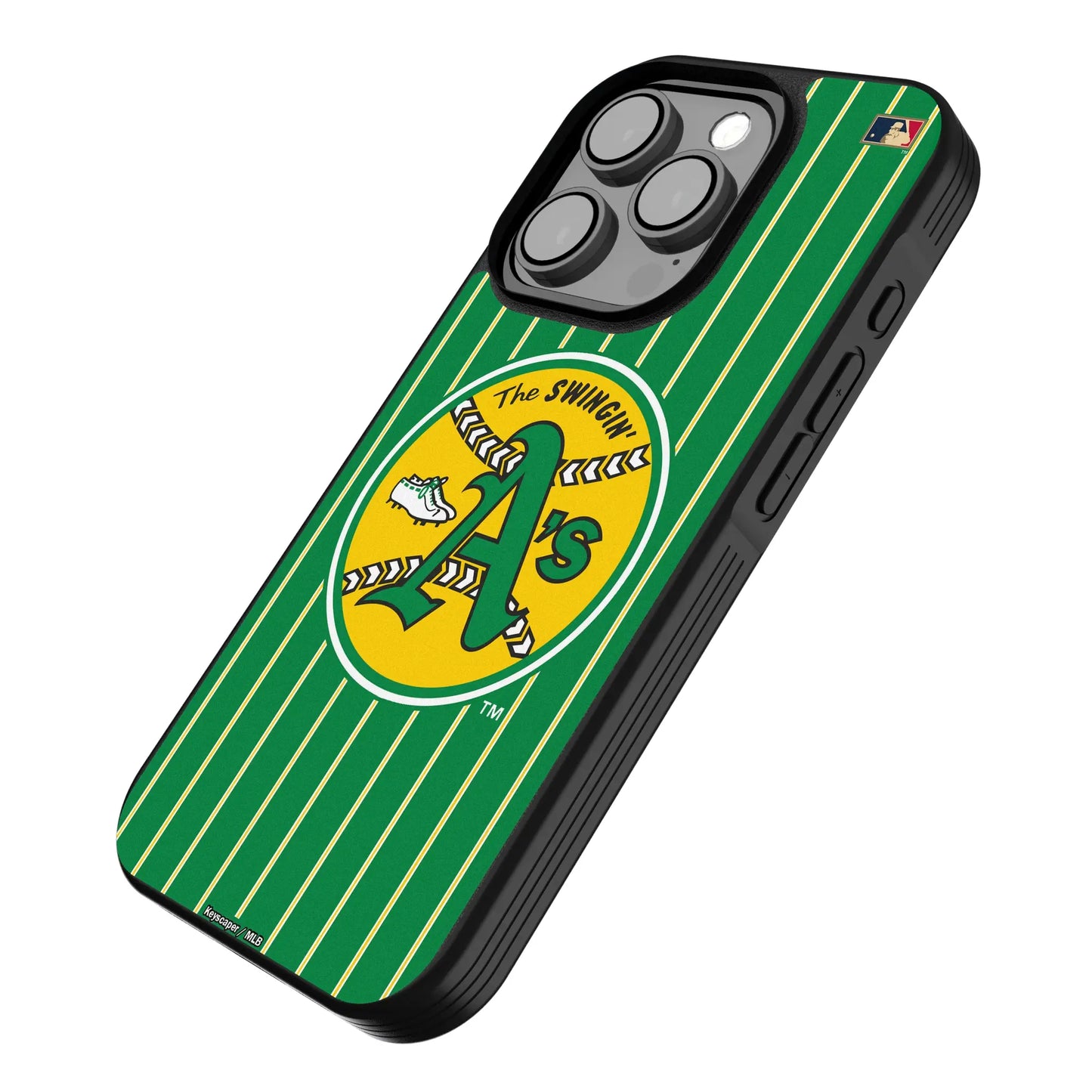 Oakland As 1971-1981 - Cooperstown Collection Pinstripe Bump Phone Case for Apple iPhone