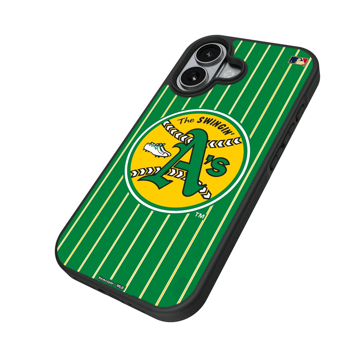 Oakland As 1971-1981 - Cooperstown Collection Pinstripe Bump Phone Case for Apple iPhone