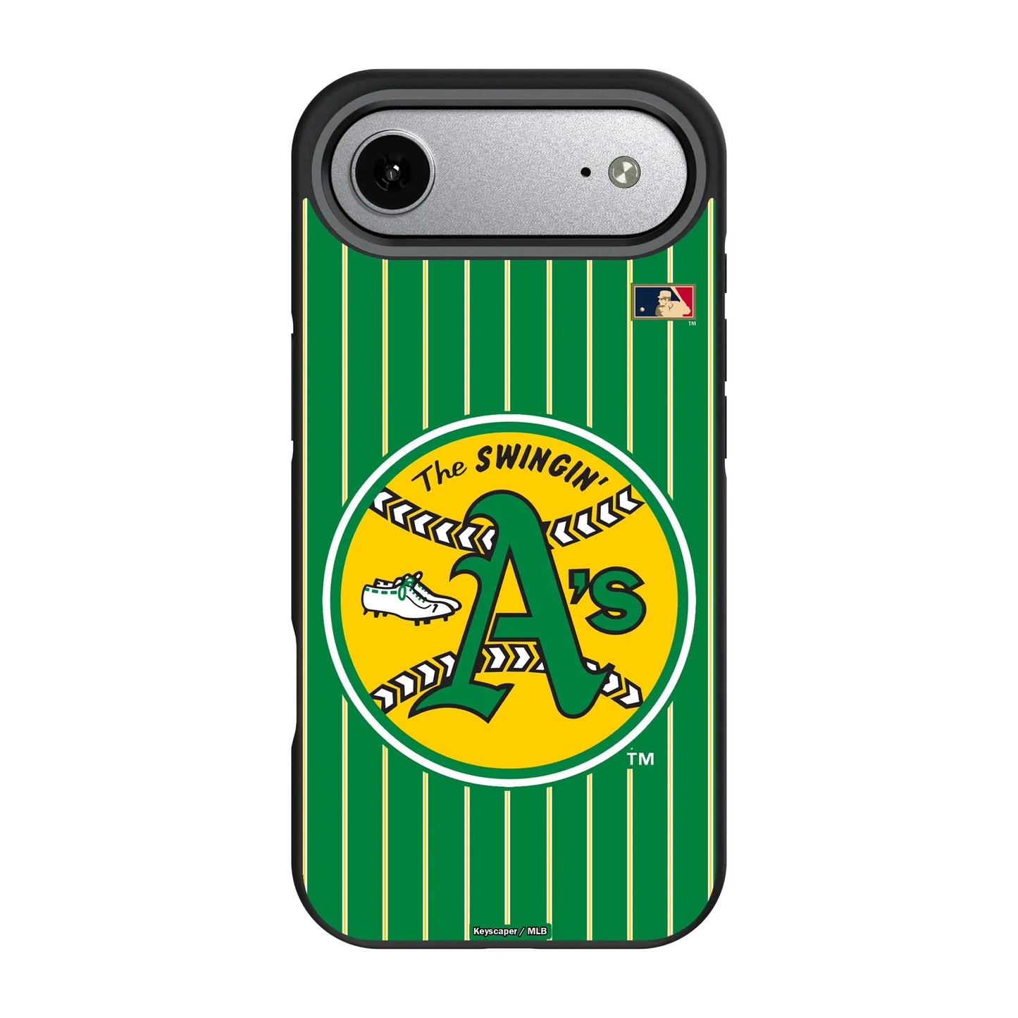 Oakland As 1971-1981 - Cooperstown Collection Pinstripe Bump Phone Case for Apple iPhone