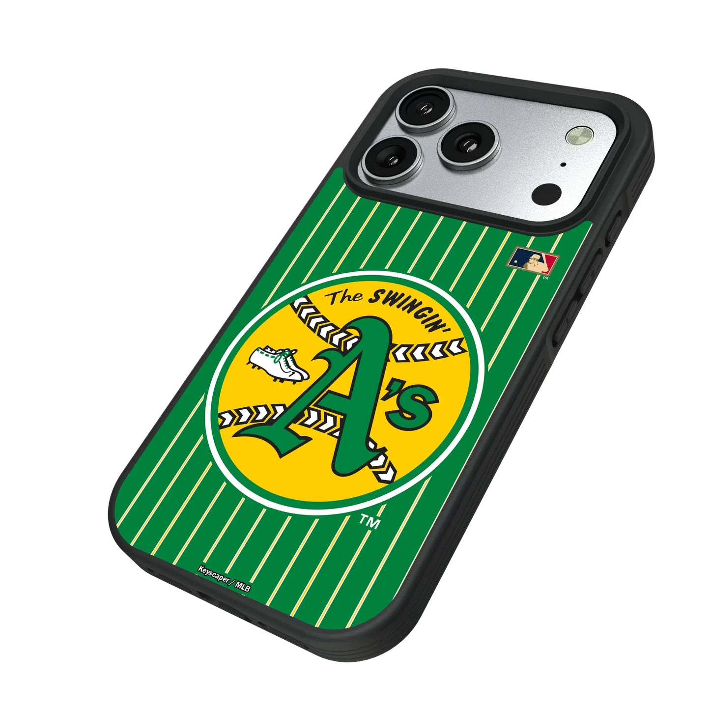 Oakland As 1971-1981 - Cooperstown Collection Pinstripe Bump Phone Case for Apple iPhone