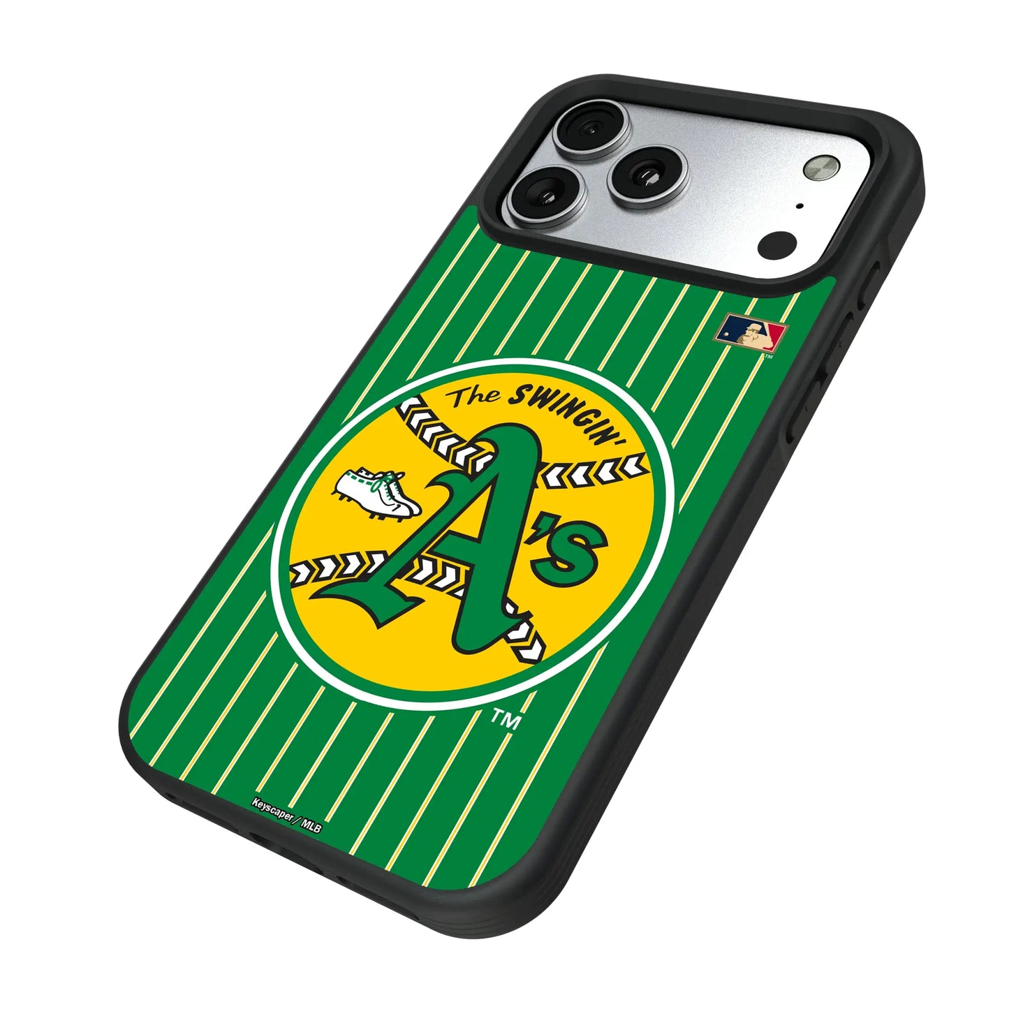 Oakland As 1971-1981 - Cooperstown Collection Pinstripe Bump Phone Case for Apple iPhone