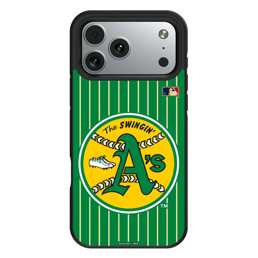 Oakland As 1971-1981 - Cooperstown Collection Pinstripe Bump Phone Case for Apple iPhone