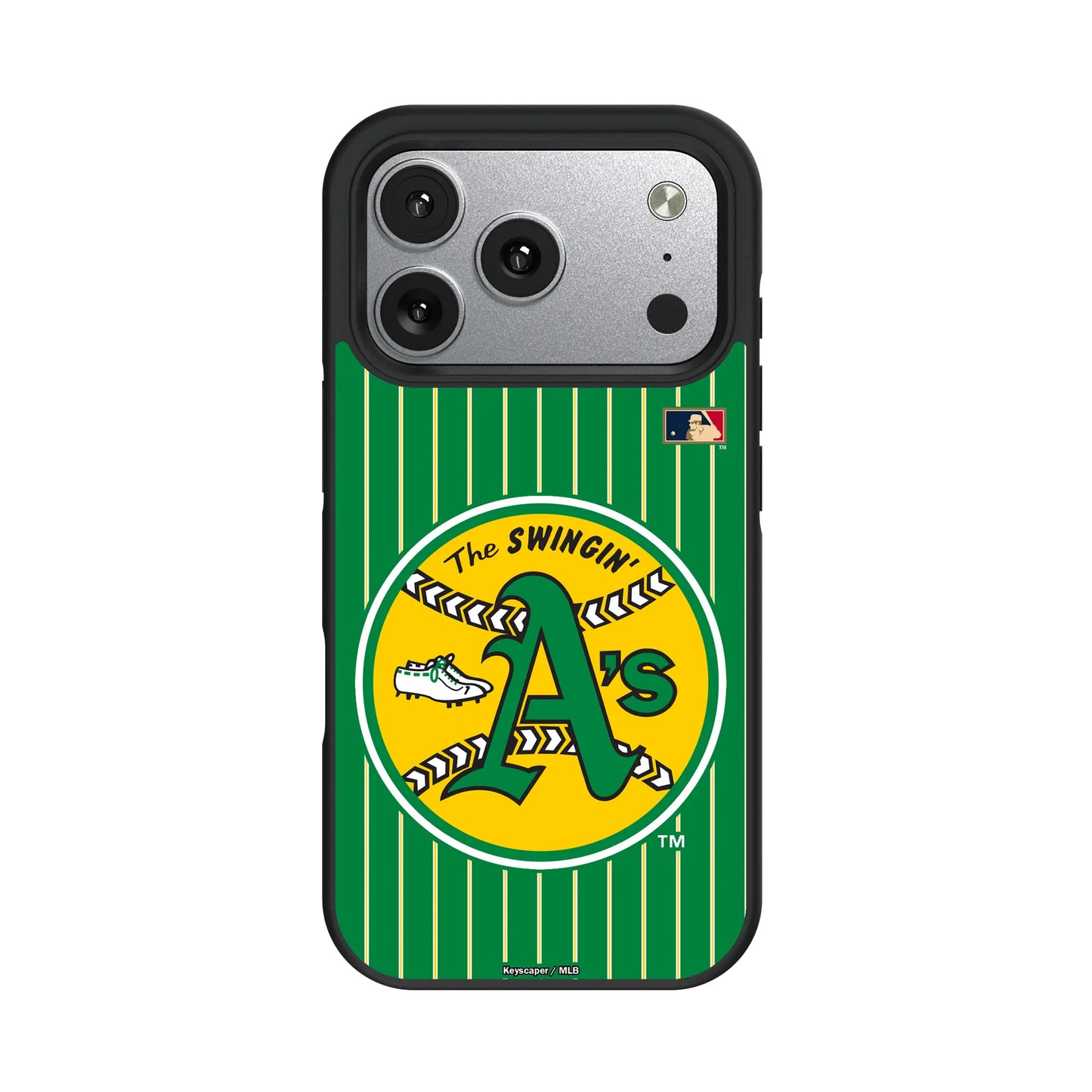 Oakland As 1971-1981 - Cooperstown Collection Pinstripe Bump Phone Case for Apple iPhone