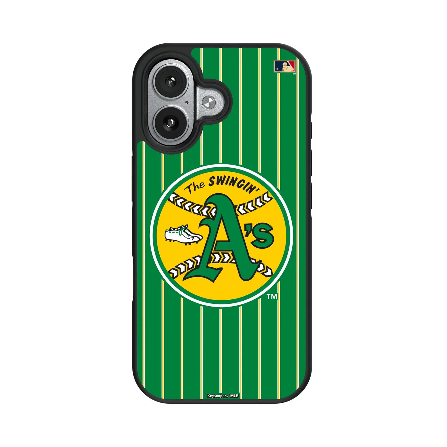 Oakland As 1971-1981 - Cooperstown Collection Pinstripe Bump Phone Case for Apple iPhone