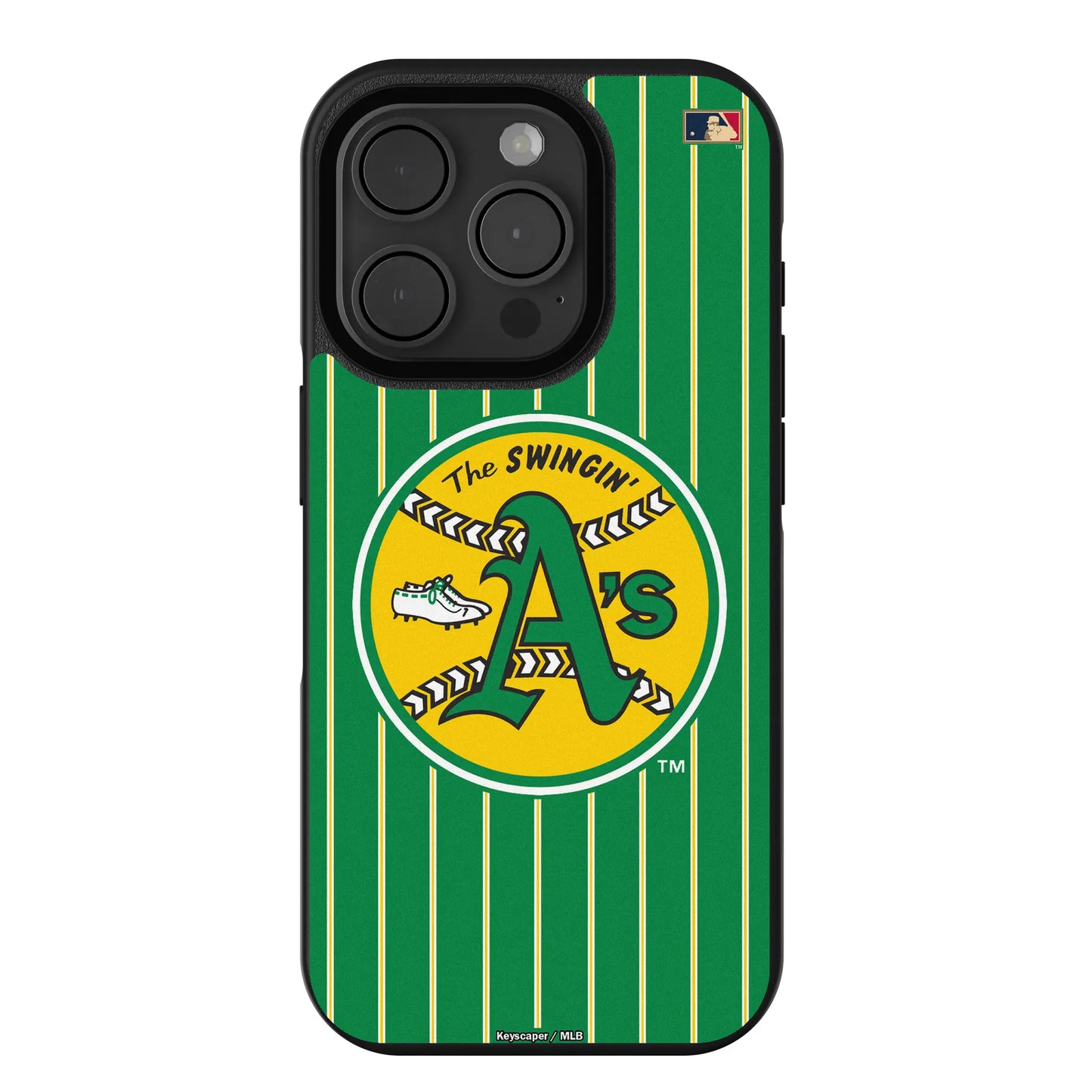 Oakland As 1971-1981 - Cooperstown Collection Pinstripe Bump Phone Case for Apple iPhone