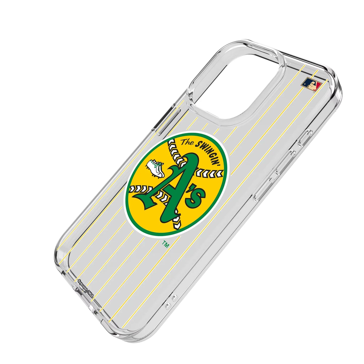 Oakland As 1971-1981 - Cooperstown Collection Pinstripe Clear Phone Case for Apple iPhone