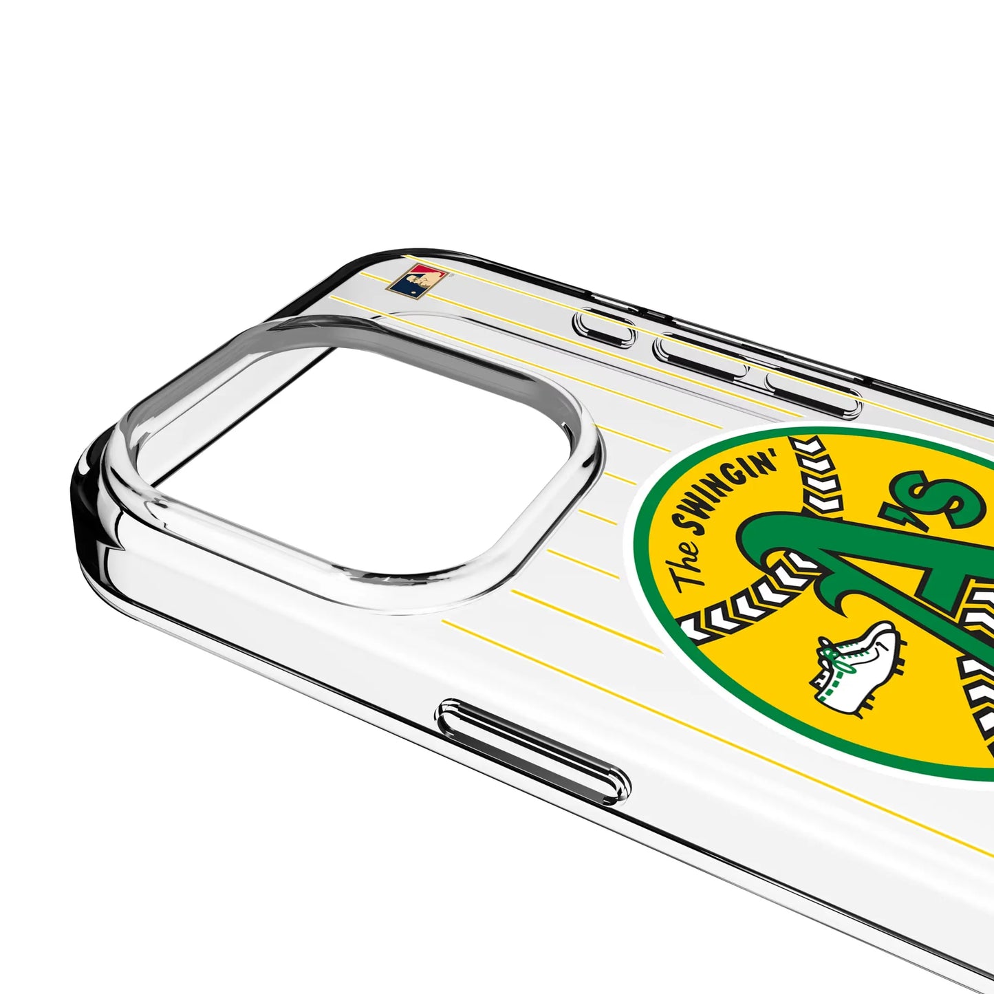 Oakland As 1971-1981 - Cooperstown Collection Pinstripe Clear Phone Case for Apple iPhone